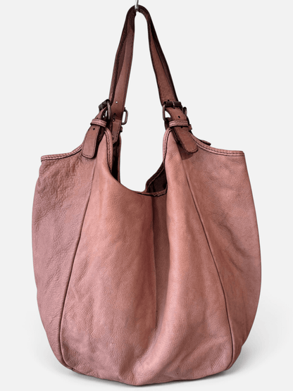 borsa pelle mahzel made in italy rosa