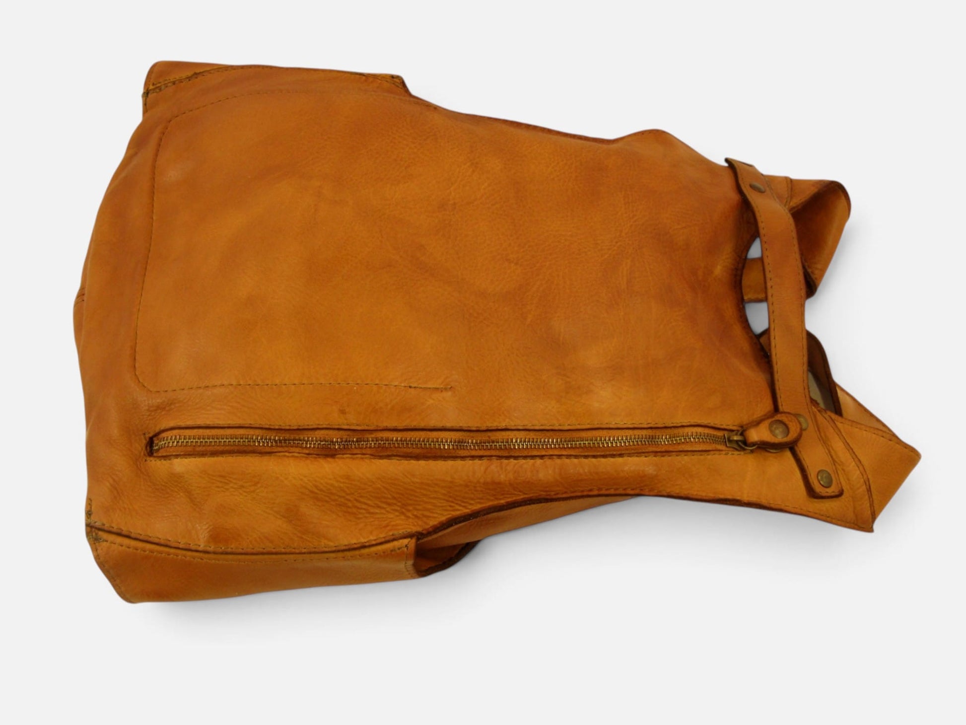 zaino pelle model zip di chiusura posteriore