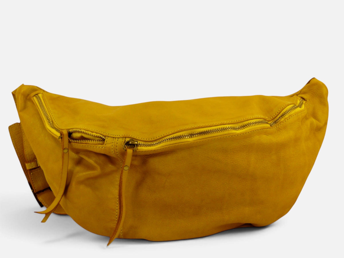 mono spalla mahzel giallo pelle lavata