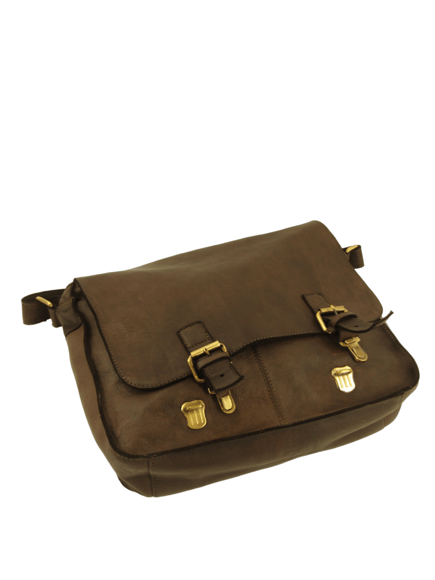 Messenger in pelle lavata effetto vintage