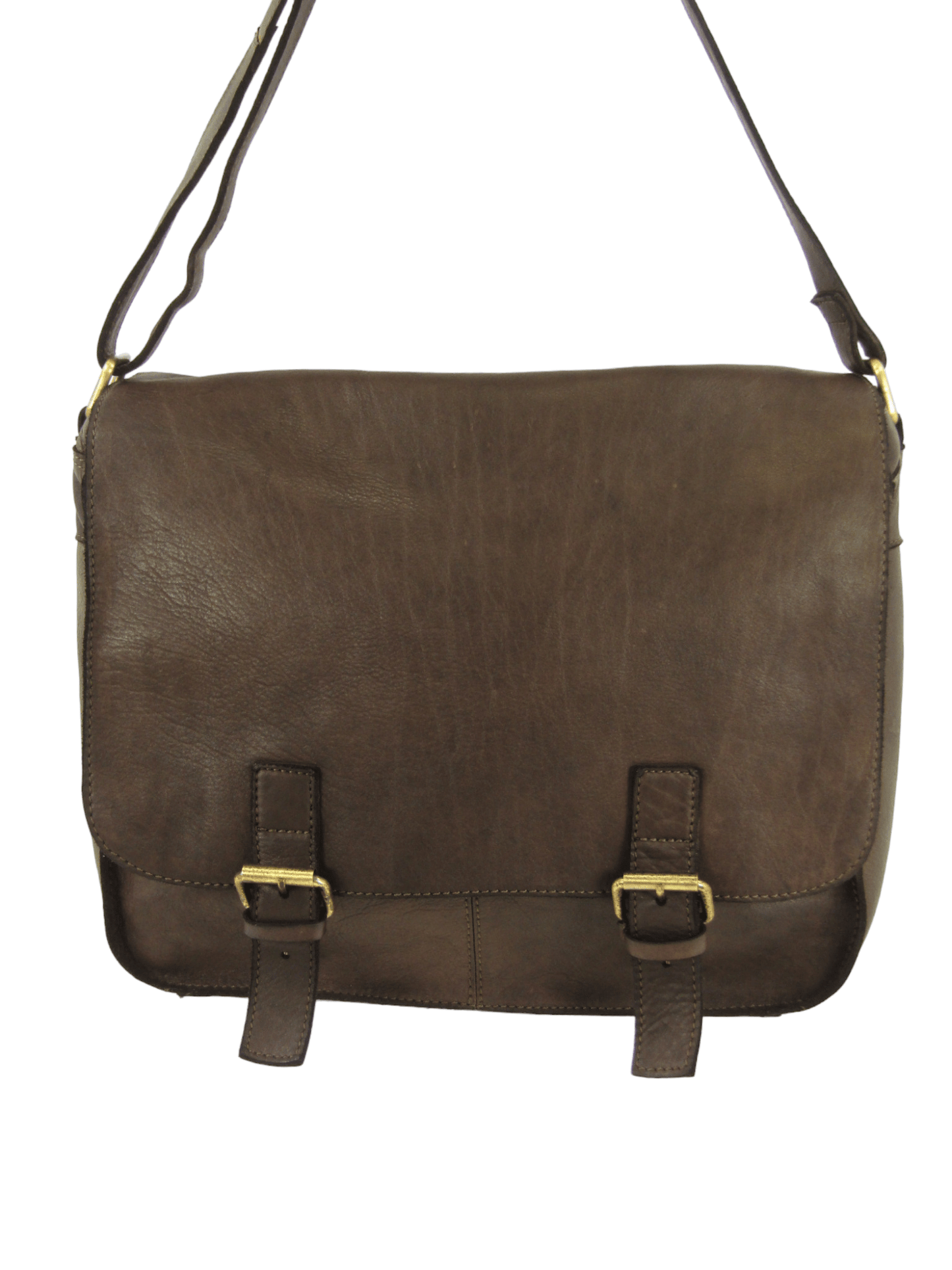Messenger in pelle lavata effetto vintage