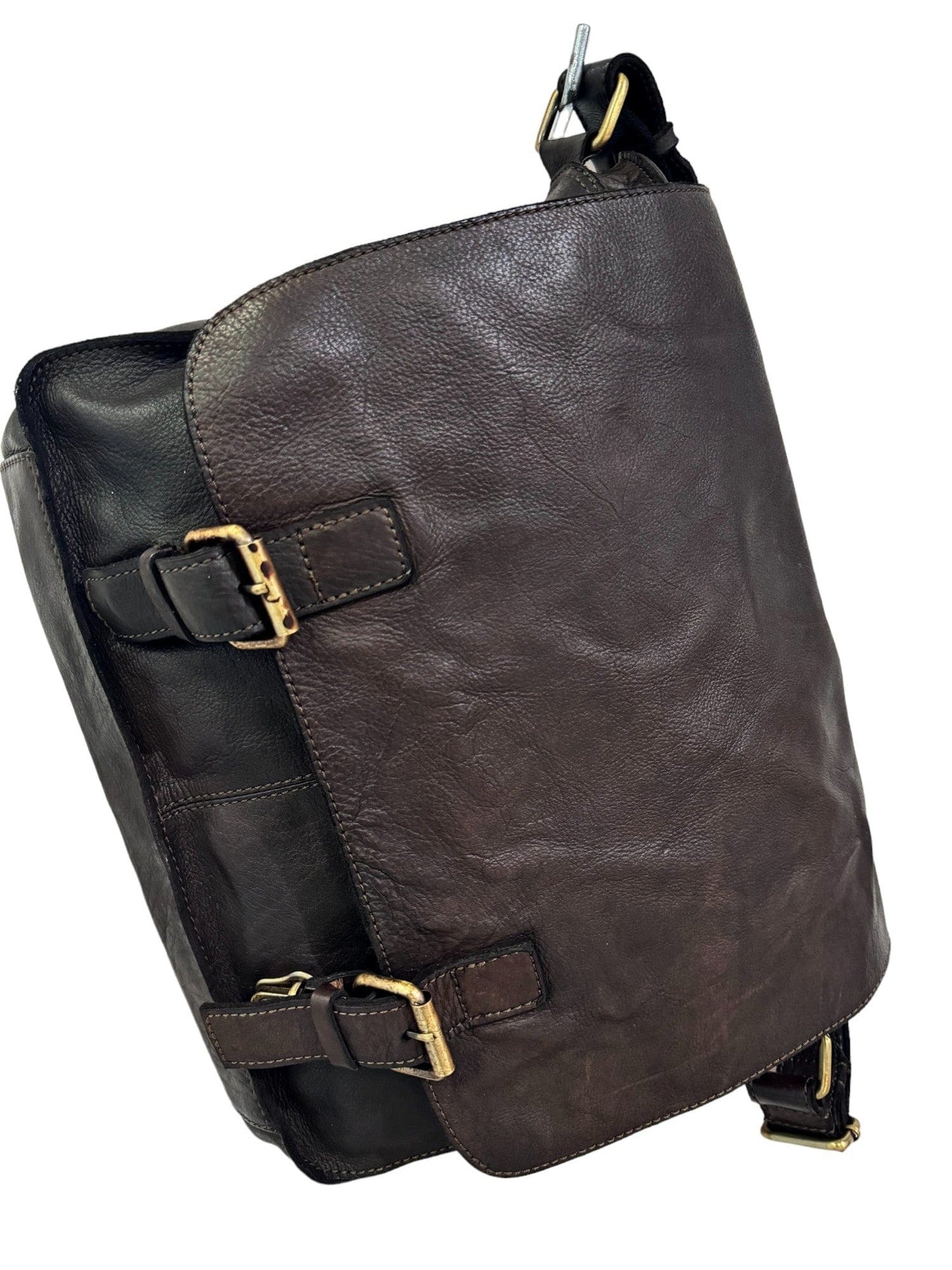 Messenger in pelle lavata effetto vintage