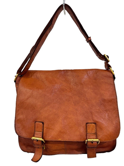 Messenger in pelle lavata effetto vintage