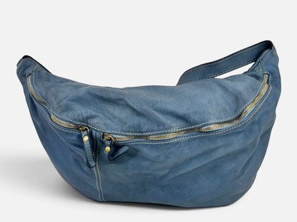 mono spalla mahzel pelle lavata jeans