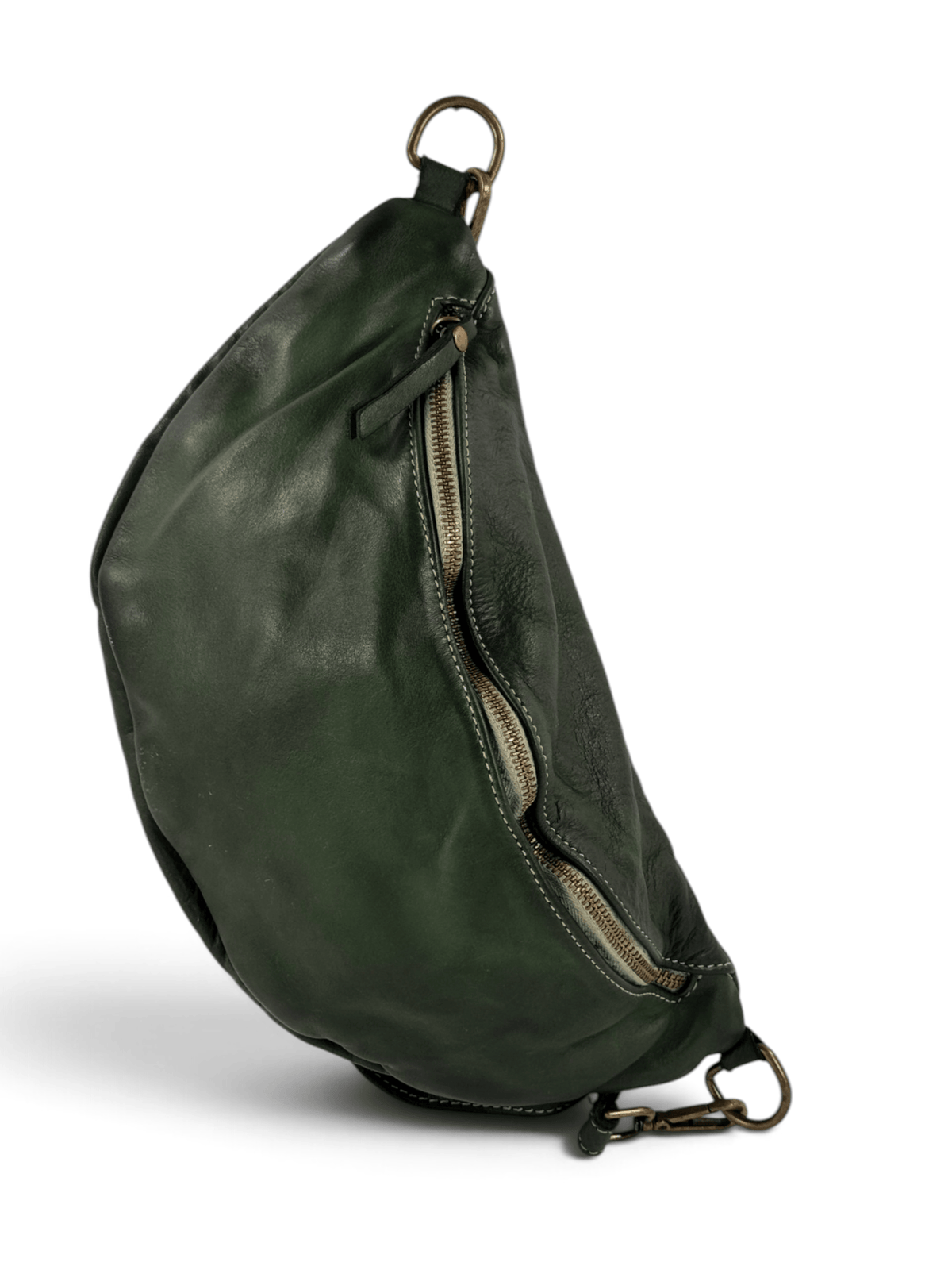 mono spalla in pelle mahzel variante verde