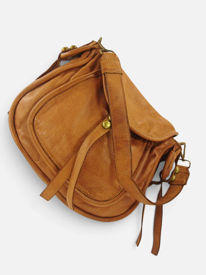 borsa postina claudia made in italy pelle morbida pattina chiusura con zip