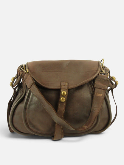 borsa claudia a spalla o tracolla colore test adi moro lavorazione artigianale made in italy