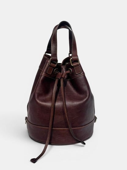 Secchiello Larissa in Cuoio Vegetale – Borsa Artigianale Made in Italy | Mahzel