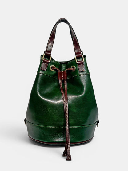 Secchiello Larissa in Cuoio Vegetale – Borsa Artigianale Made in Italy | Mahzel