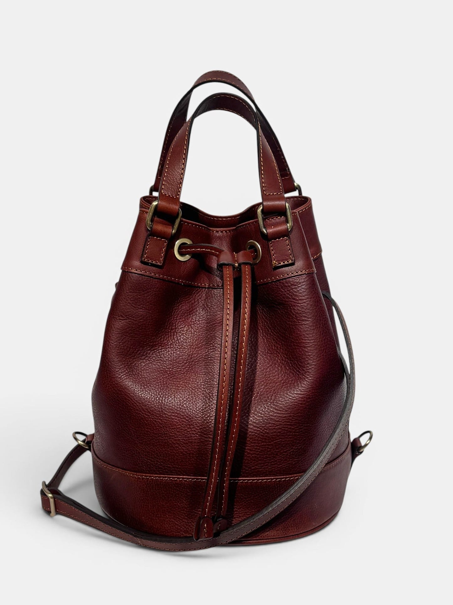 Secchiello Larissa in Cuoio Vegetale – Borsa Artigianale Made in Italy | Mahzel