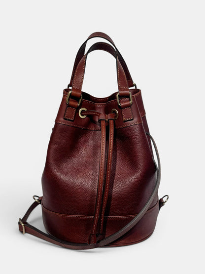 Secchiello Larissa in Cuoio Vegetale – Borsa Artigianale Made in Italy | Mahzel