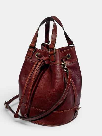 Secchiello Larissa in Cuoio Vegetale – Borsa Artigianale Made in Italy | Mahzel