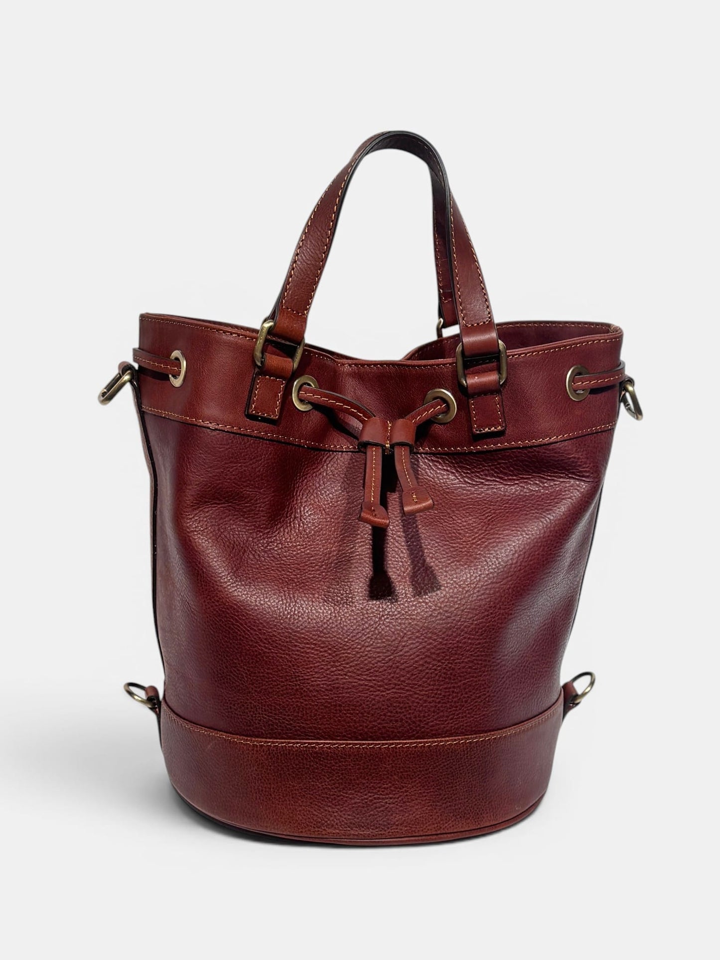 Secchiello Larissa in Cuoio Vegetale – Borsa Artigianale Made in Italy | Mahzel