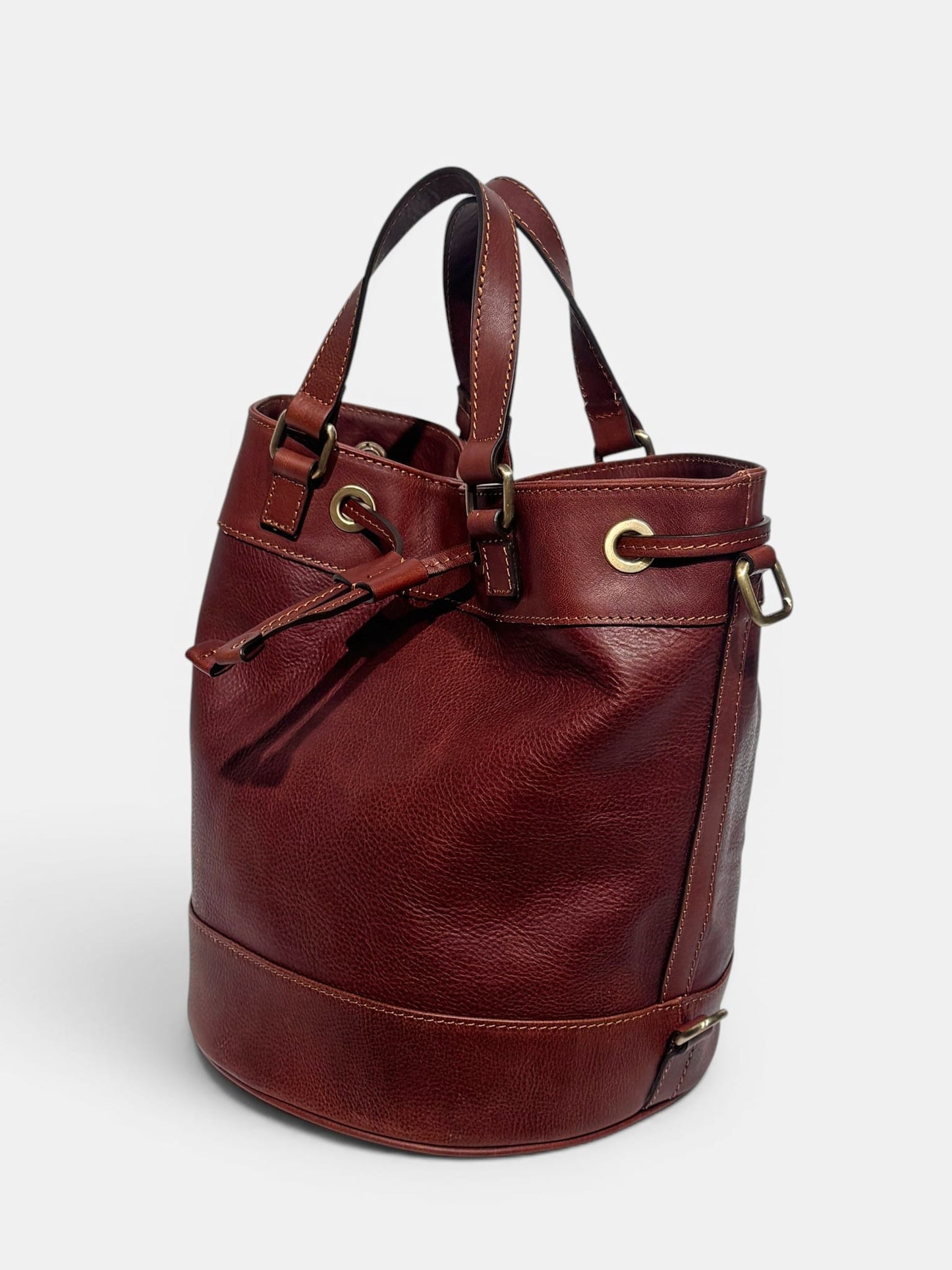 Secchiello Larissa in Cuoio Vegetale – Borsa Artigianale Made in Italy | Mahzel