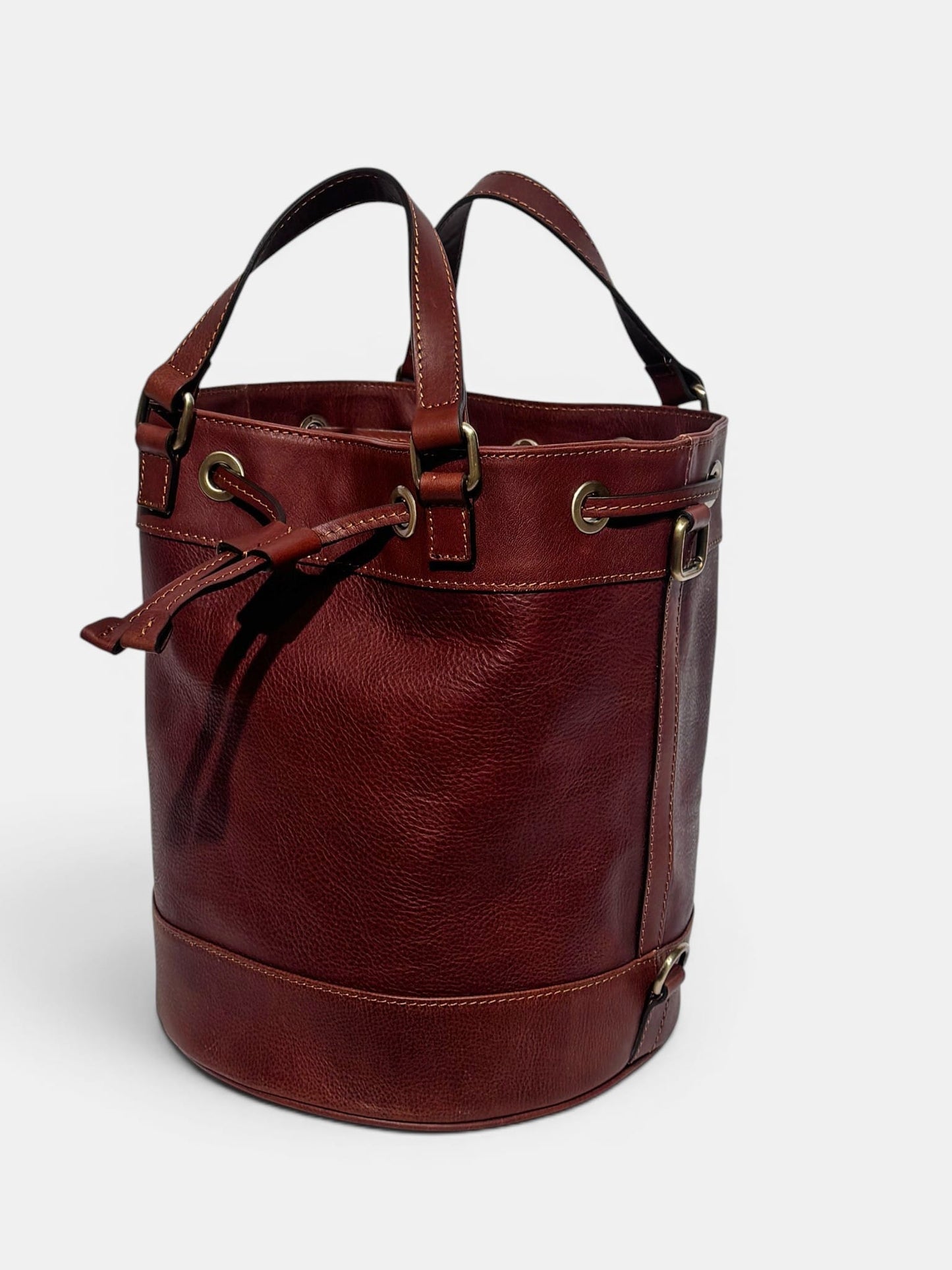 Secchiello Larissa in Cuoio Vegetale – Borsa Artigianale Made in Italy | Mahzel
