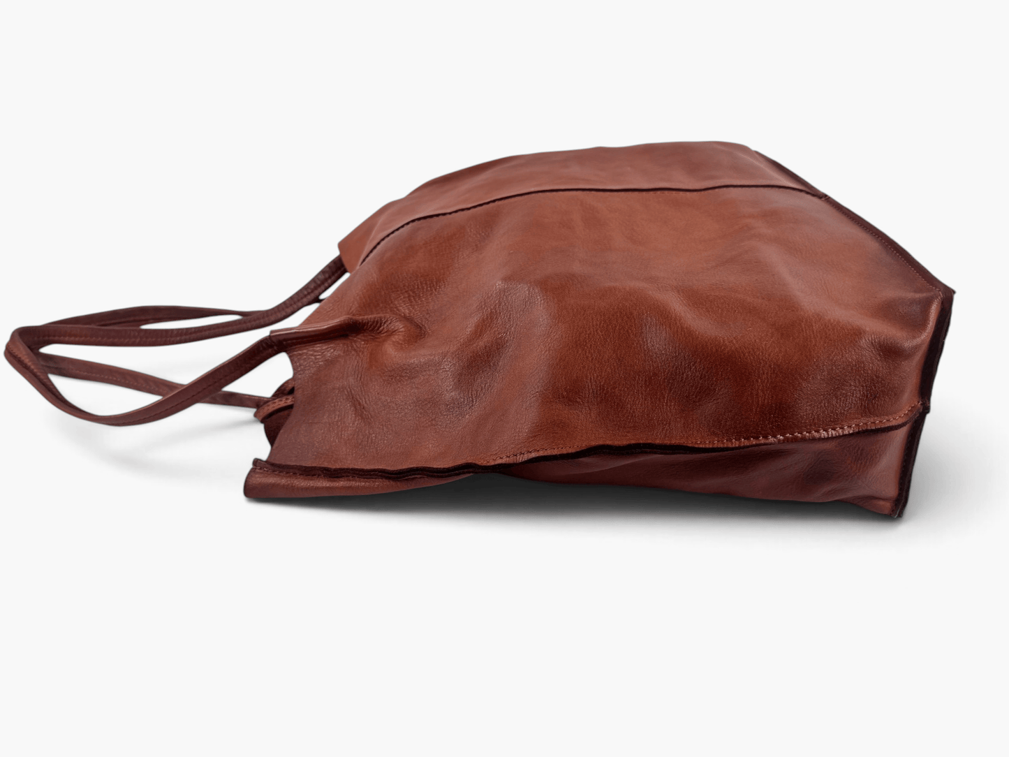 borsa pelle mahzel vista di lato