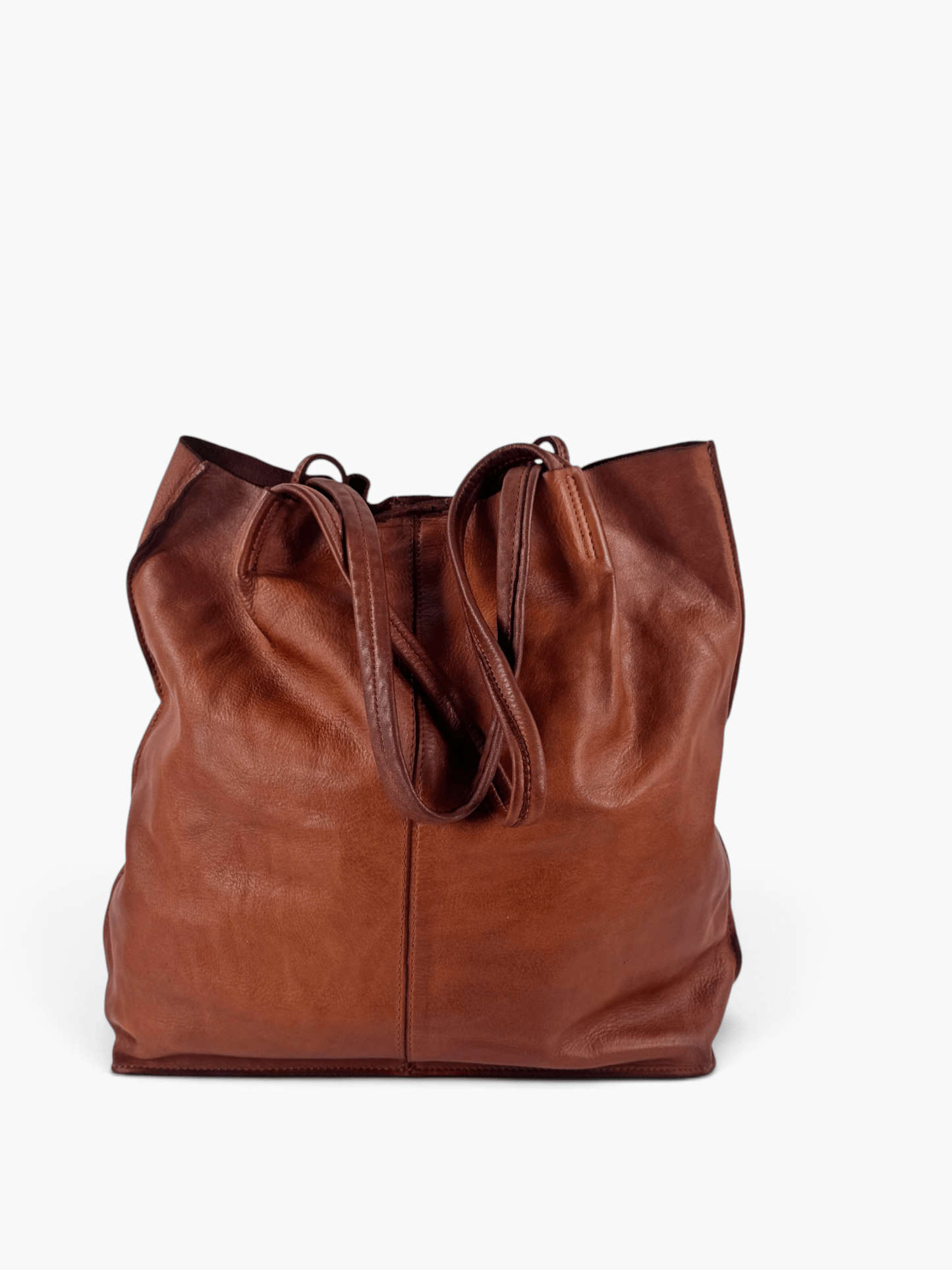 Borsa Mahzel sfoderata pelle lavata leggera comoda Made in Italy pelle alta qualità 