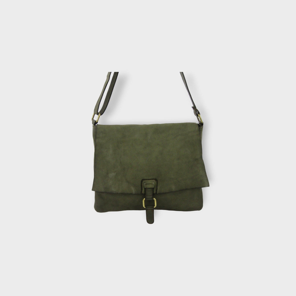 Borsa a spalla pelle lavata testa di moro mahzel