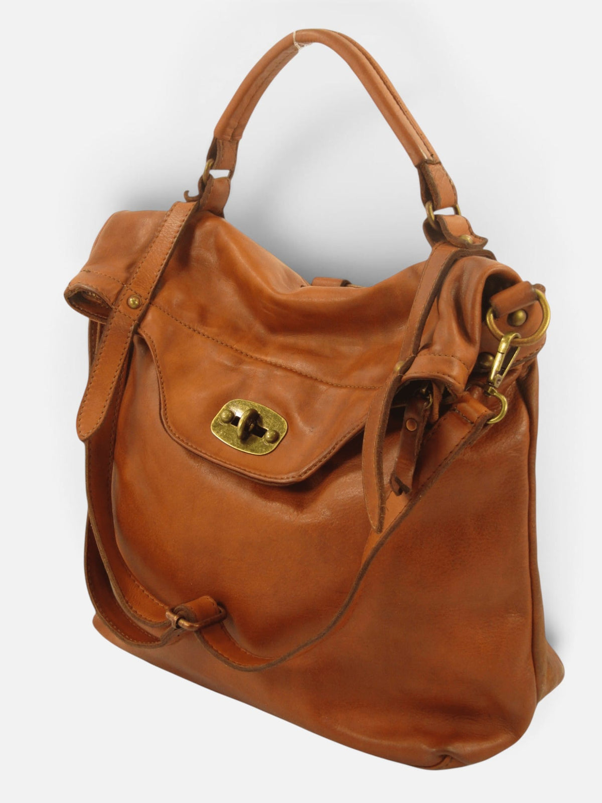 borsa zaino pelle morbida vista laterale