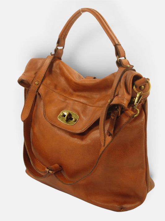 borsa zaino pelle morbida vista laterale