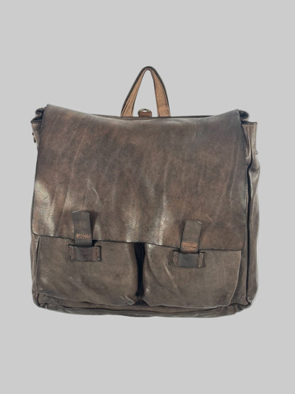 zaino messenger in cuoio e vacchetta tinto in capo Country - Mahzel