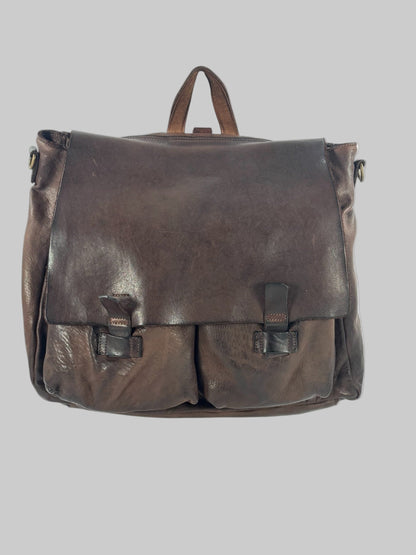 zaino messenger in cuoio e vacchetta tinto in capo Country - Mahzel