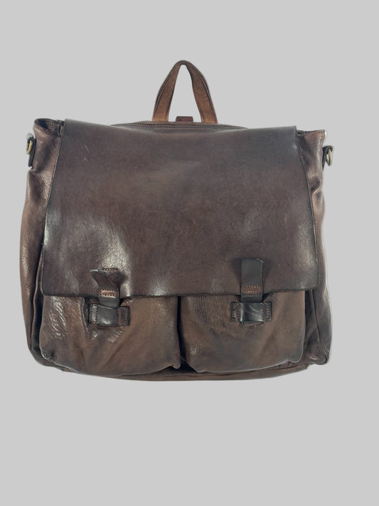 zaino messenger in cuoio e vacchetta tinto in capo Country - Mahzel