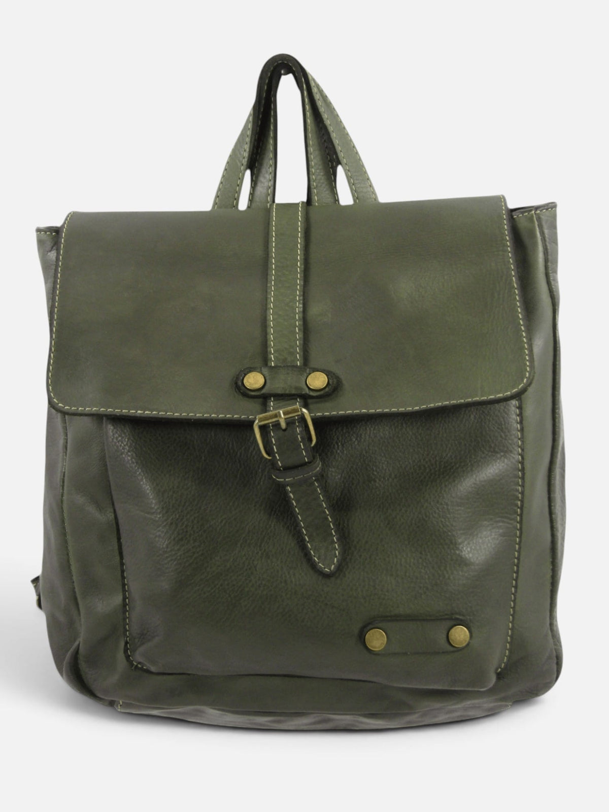 zaino pelle mahzel verde