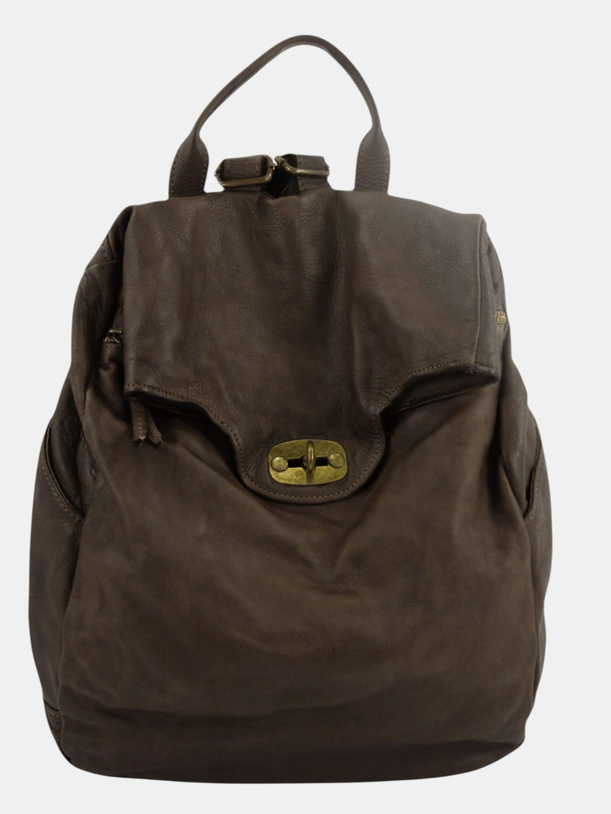 zaino doppio scomparto pelle mahzel made in italy