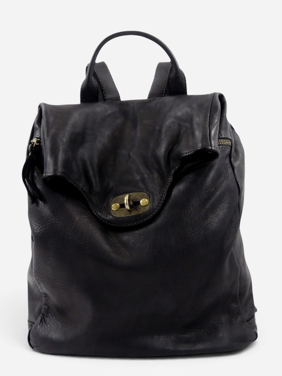 zaino pelle morbida colore nero