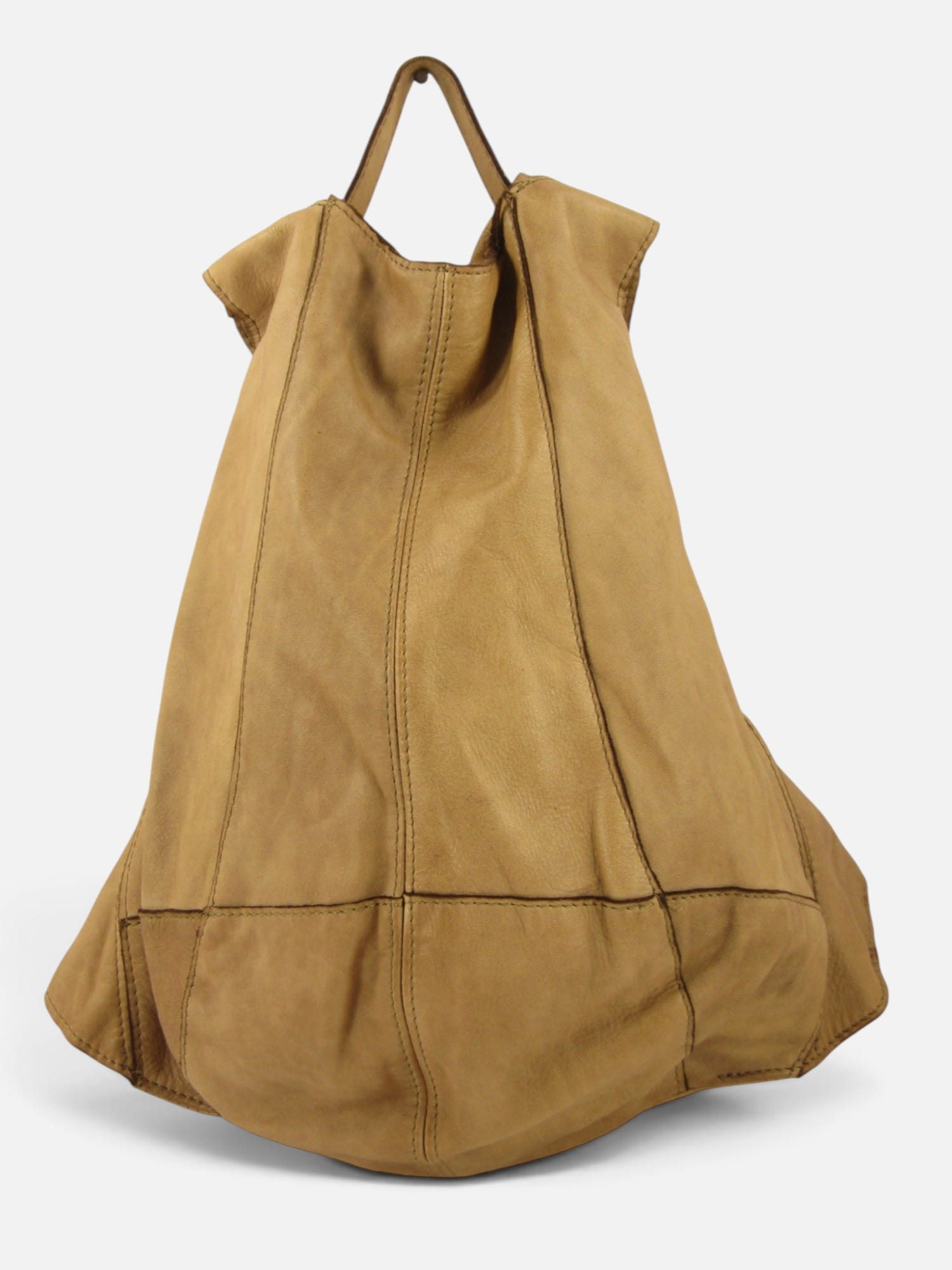 zaino pelle model lavorazione artigianale colore tortora made in italy mahzel