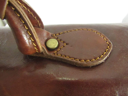 Cartella grande in cuoio conciato al vegetale interni in pelle, due scomparti e tasche - Mahzel