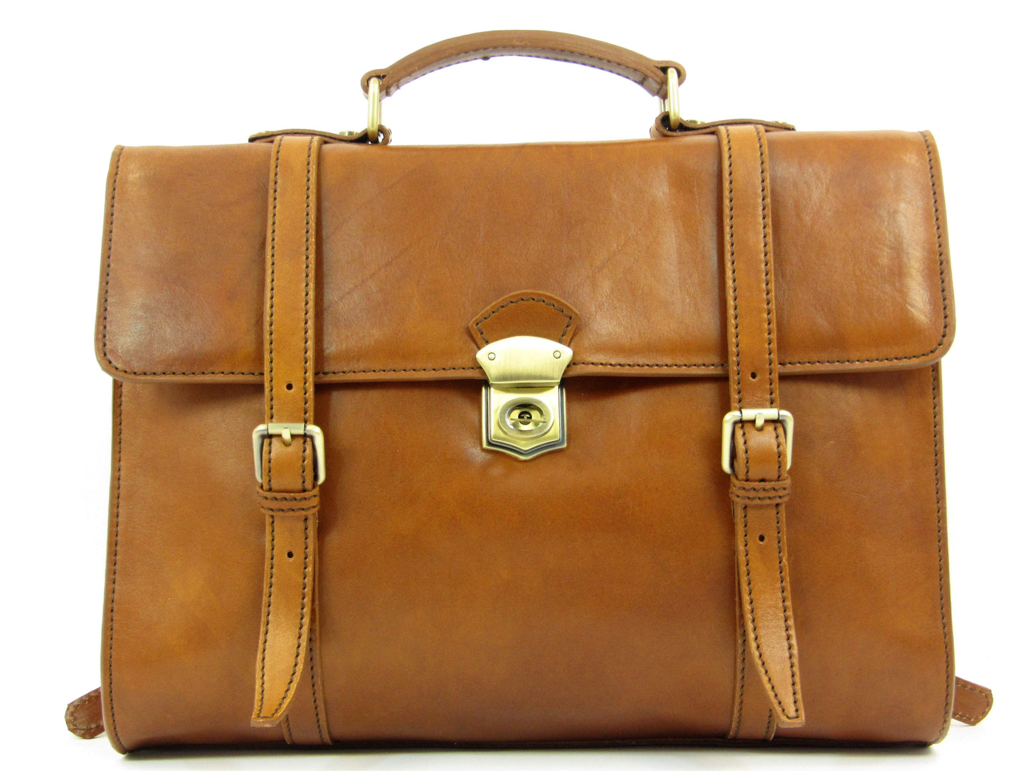 Cartella Zaino Messenger in Cuoio primo fiore conciato al vegetale - Mahzel