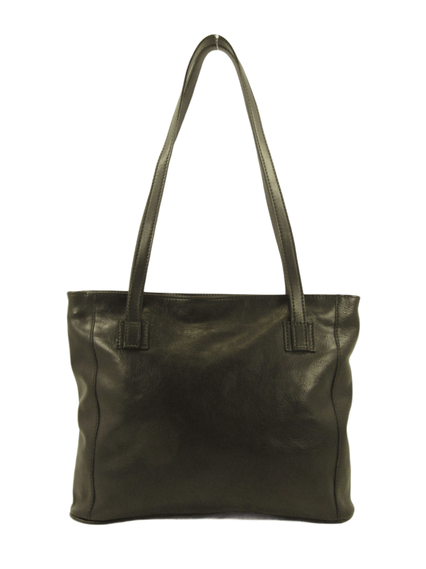 borsa tipo shopper in cuoio pieno fiore conciato al vegetale e tamponato a mano costruita in maniera artigianale nello storico distretto del cuoio fiorentino colore nero