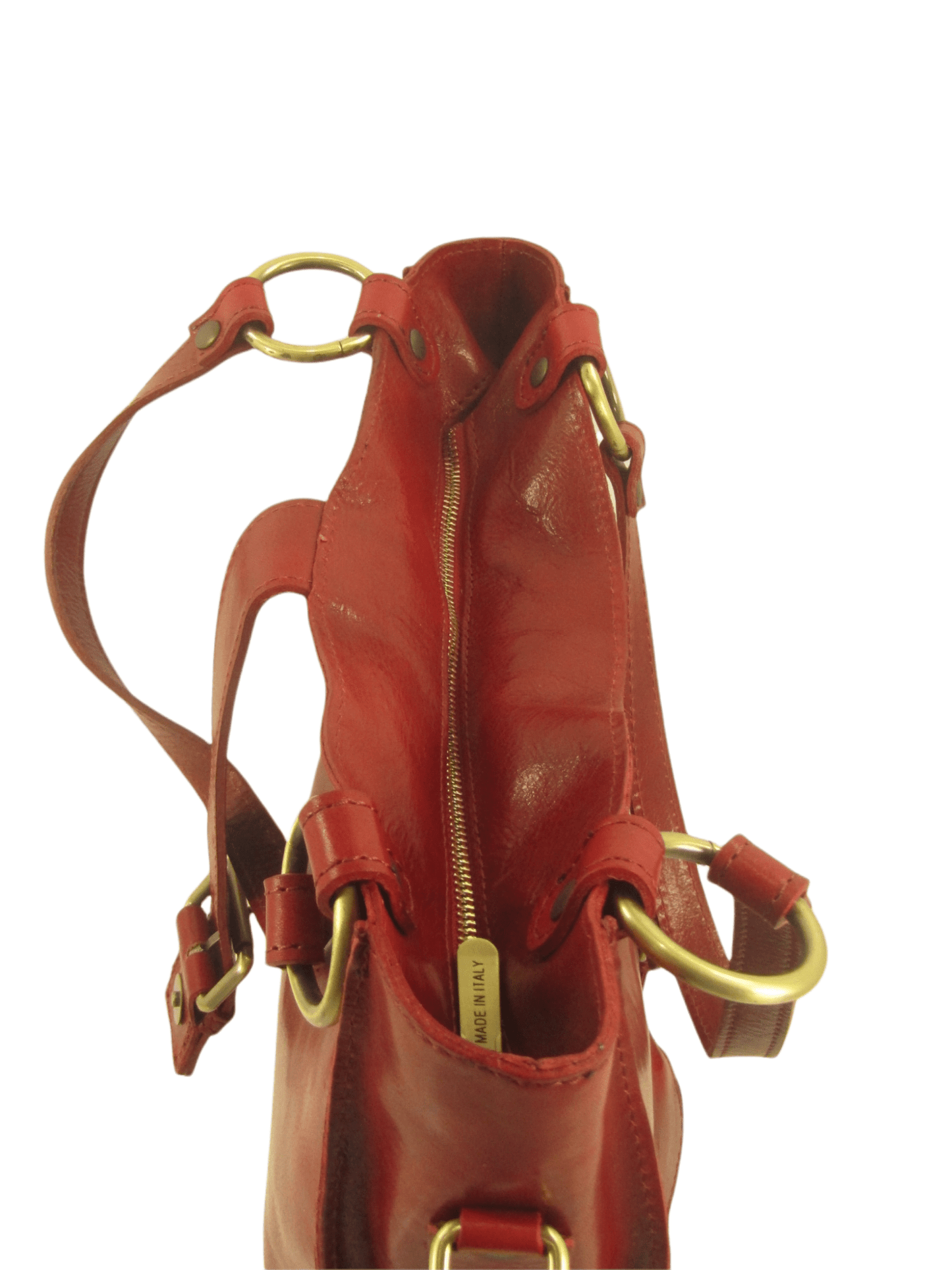 Shopper In Cuoio con tasche frontali-Mahzel