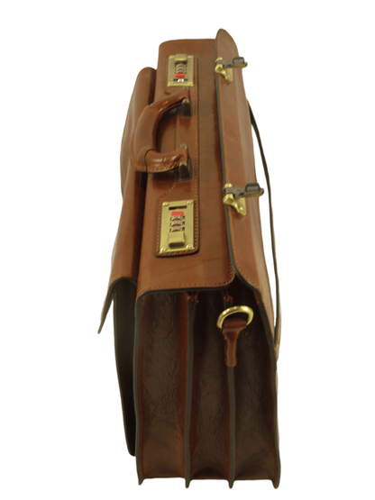 Cartella in cuoio con combinazione MH -Mahzel
