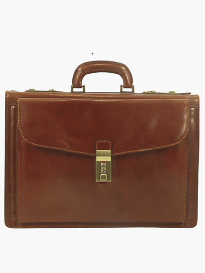 Cartella in cuoio con combinazione MH -Mahzel