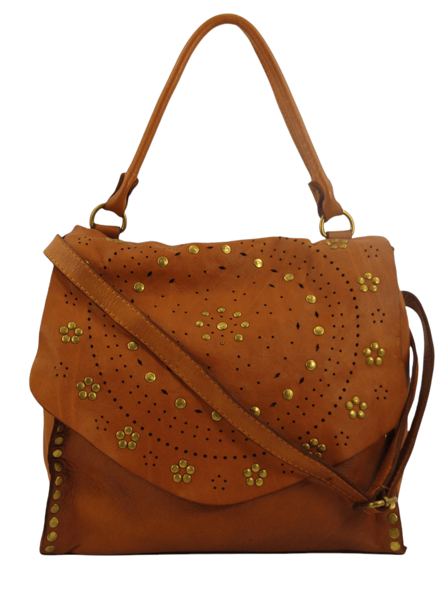 Borsa in pelle morbida made in italy mahzel decorata