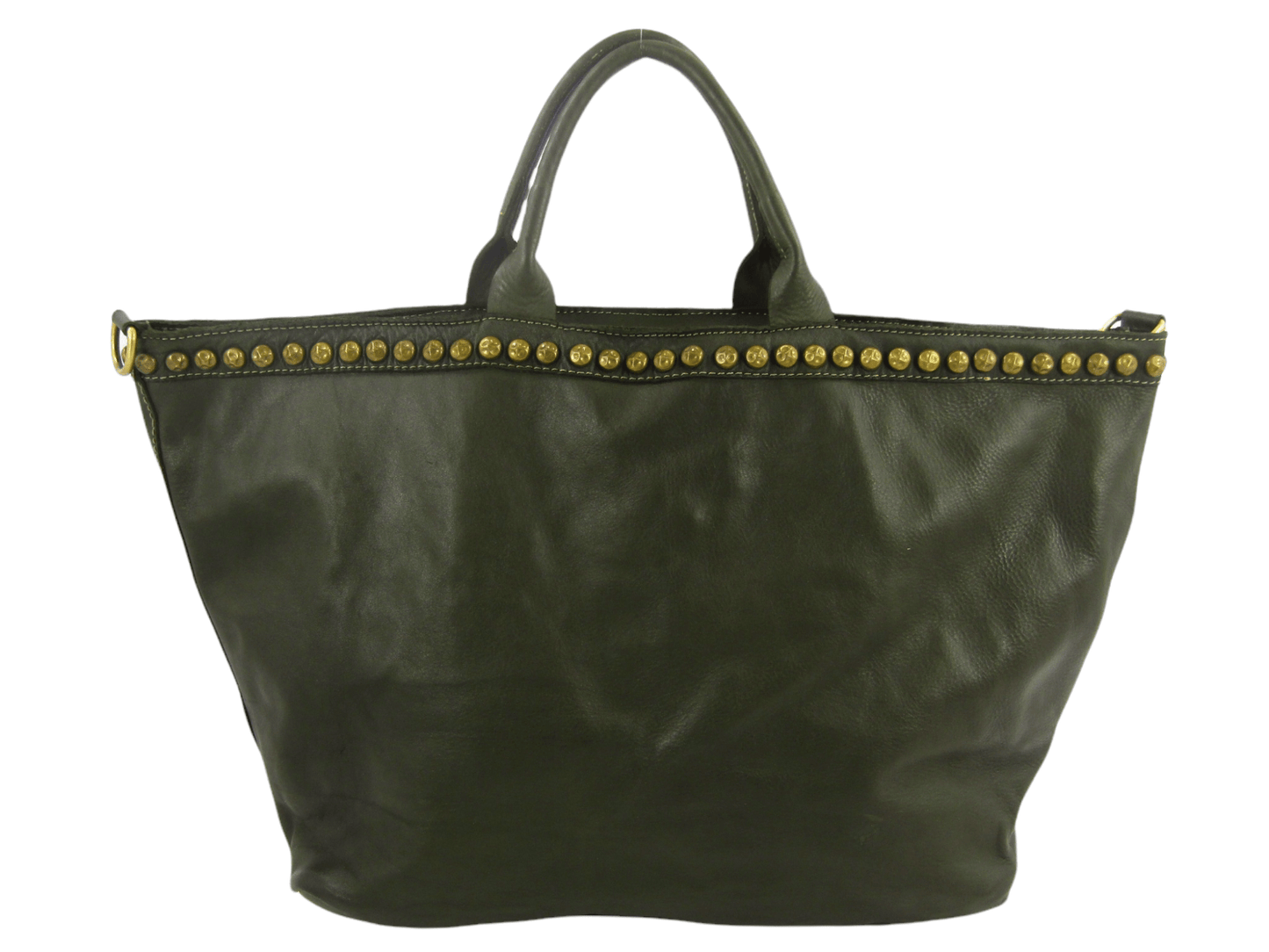 Bauletto grande in pelle morbida Penelope decorato con borchie - Mahzel