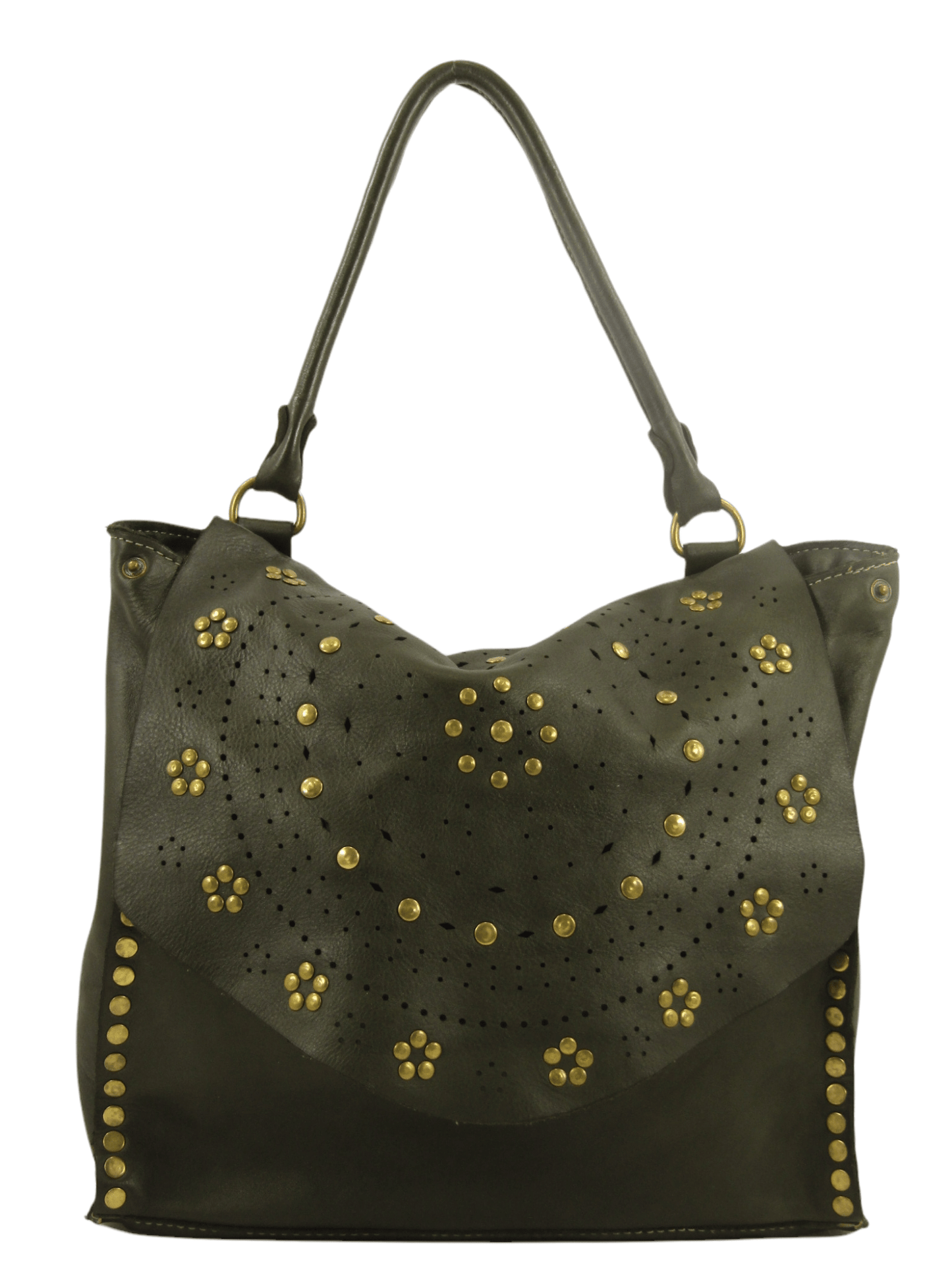 Borsa in pelle morbida verde