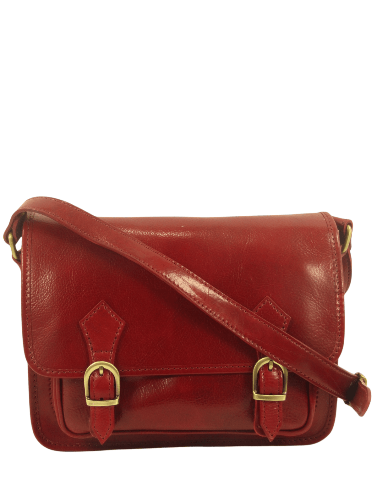 Postina multi scomparti cuoio rosso Made in  Italy Mahzel
