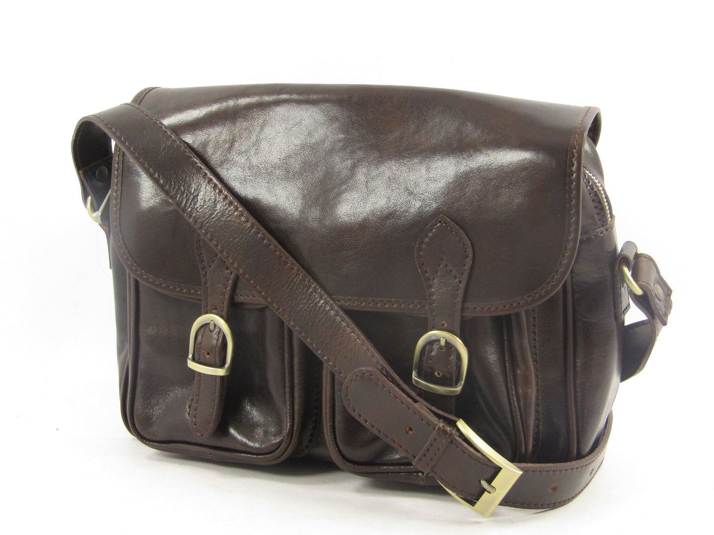 Messenger bag in cuoio con tracolla larga - Mahzel