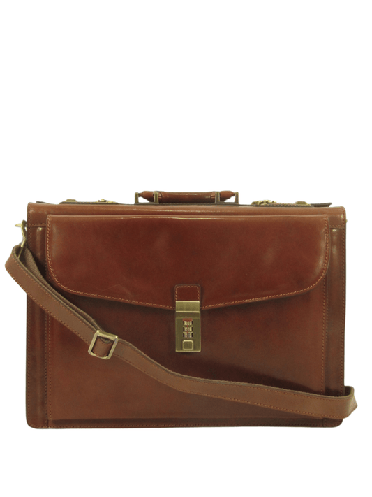 Cartella in cuoio con combinazione MH -Mahzel