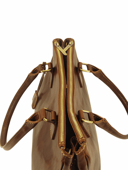 Bauletto in Cuoio tre scomparti  - Mahzel