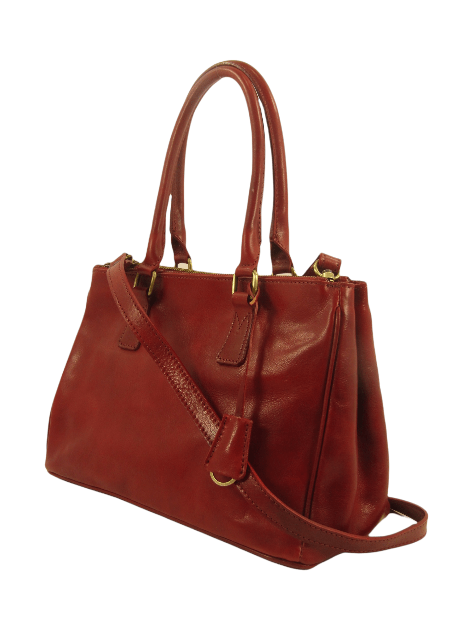 borsa cuoio mahzel tre scomparti