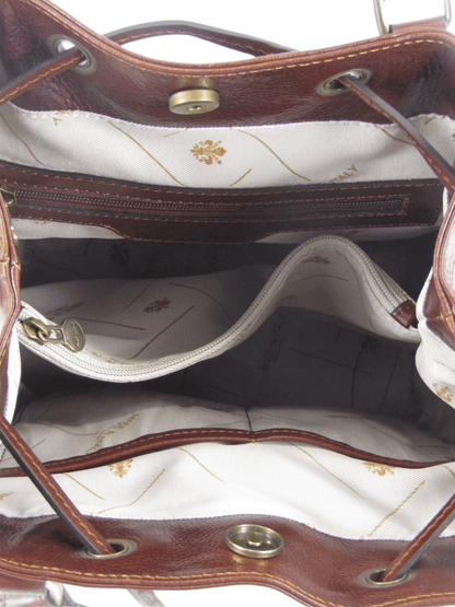 Secchiello Larissa in Cuoio Vegetale – Borsa Artigianale Made in Italy | Mahzel