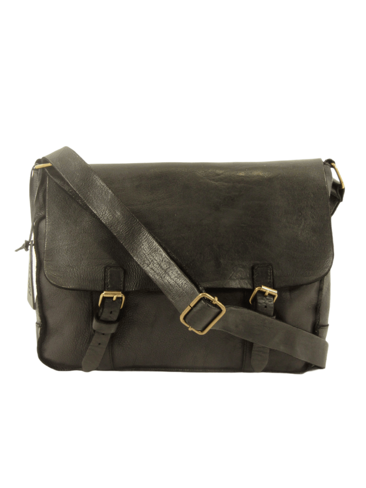 messenger bag in vera pelle tinta in capo costruita in maniera artigianale in toscana chiusura con zip, interno rivestito ed accessoriato, colore nero