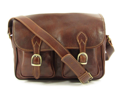 Messenger bag in cuoio con tracolla larga - Mahzel