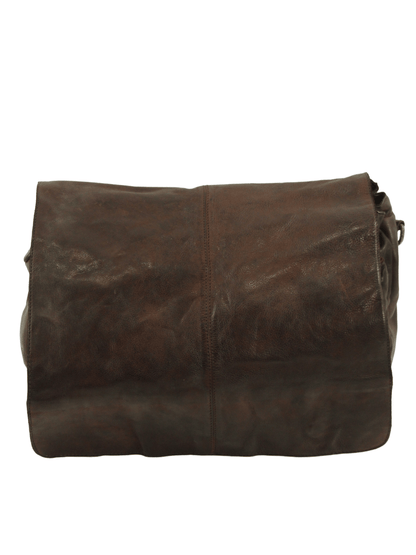 messenger in pelle effetto vintage multi scomparti -Mahzel