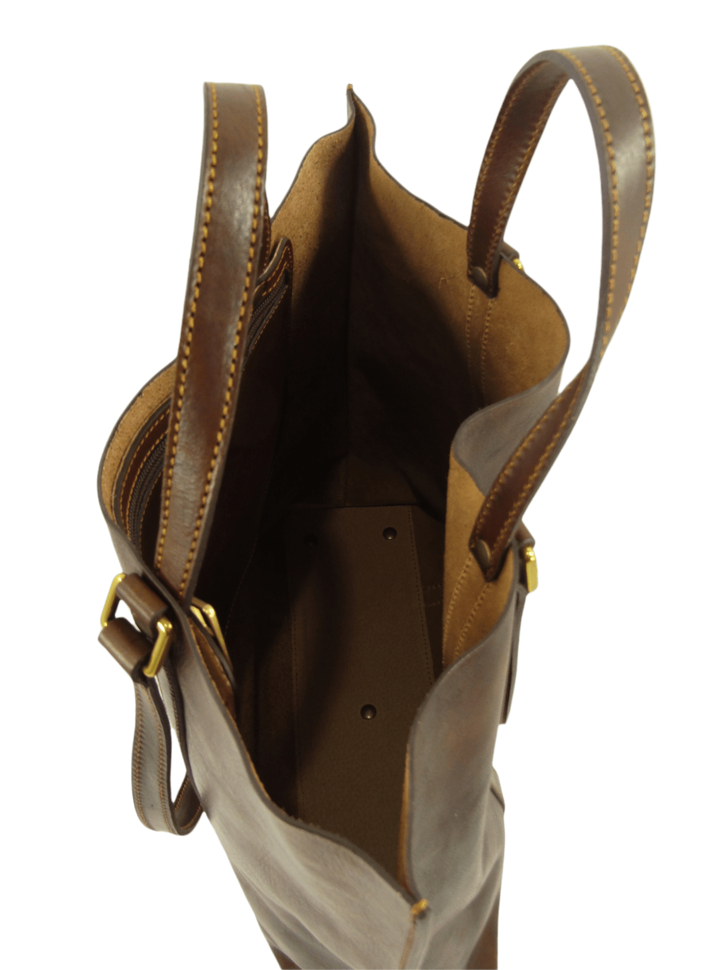 Shopper cuoio con doppio manico | Mahzel